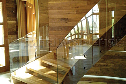 Стеклянные перила для лестниц в Казани. Готовые проекты ПерилаГлавСнаб - фото 20