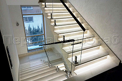 Ограждения лестничных маршей в Казани. Готовые проекты ПерилаГлавСнаб - фото 1