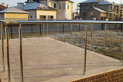 Ограждения и перила без ригелей из нержавеющей стали (без заполнения) в Казани. Готовые проекты ПерилаГлавСнаб - фото 11