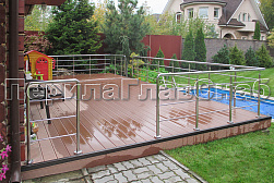 Ограждения из нержавеющей стали с тремя ригелями в Казани. Готовые проекты ПерилаГлавСнаб - фото 18