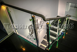 Поручни, перила и ограждения с подсветкой в Казани. Готовые проекты ПерилаГлавСнаб - фото 26