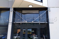 Стеклянные козырьки на вантах в Казани. Готовые проекты ПерилаГлавСнаб - фото 9