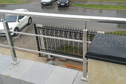 Перила и ограждения из нержавеющей стали с двумя ригелями в Казани. Готовые проекты ПерилаГлавСнаб - фото 7