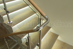 Перила и ограждения из нержавейки и дерева в Казани. Готовые проекты ПерилаГлавСнаб - фото 14
