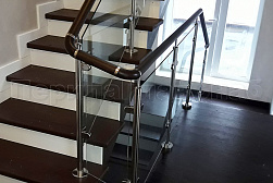Перила и ограждения из нержавейки и дерева в Казани. Готовые проекты ПерилаГлавСнаб - фото 18