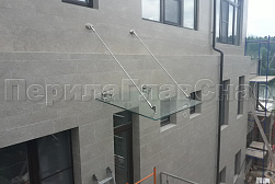 Стеклянные козырьки на вантах в Казани. Готовые проекты ПерилаГлавСнаб - фото 18