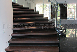 Стеклянные перила для винтовых лестниц в Казани. Готовые проекты ПерилаГлавСнаб - фото 16