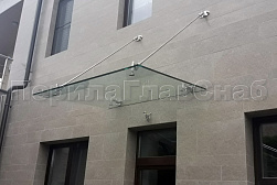 Стеклянные козырьки на вантах в Казани. Готовые проекты ПерилаГлавСнаб - фото 20