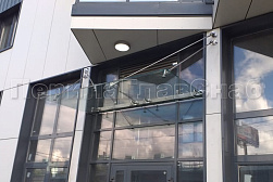 Стеклянные козырьки на вантах в Казани. Готовые проекты ПерилаГлавСнаб - фото 12