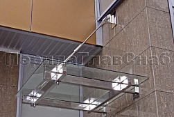 Консольные козырьки и навесы в Казани. Готовые проекты ПерилаГлавСнаб - фото 1