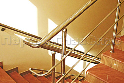 Ограждения из нержавеющей стали с тремя ригелями в Казани. Готовые проекты ПерилаГлавСнаб - фото 15