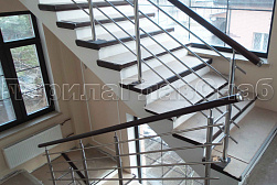 Перила и ограждения из нержавейки и дерева в Казани. Готовые проекты ПерилаГлавСнаб - фото 24
