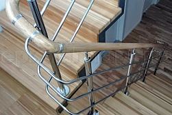 Перила и ограждения из нержавейки и дерева в Казани. Готовые проекты ПерилаГлавСнаб - фото 6