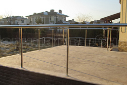 Ограждения и перила без ригелей из нержавеющей стали (без заполнения) в Казани. Готовые проекты ПерилаГлавСнаб - фото 9