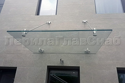 Стеклянные козырьки на вантах в Казани. Готовые проекты ПерилаГлавСнаб - фото 19