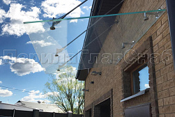 Стеклянные козырьки на вантах в Казани. Готовые проекты ПерилаГлавСнаб - фото 16