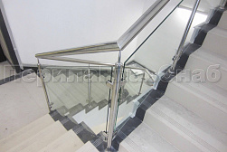 Ограждения из нержавейки со стеклом в Казани. Готовые проекты ПерилаГлавСнаб - фото 18