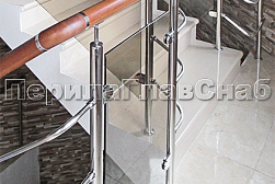 Перила и ограждения из нержавейки и дерева в Казани. Готовые проекты ПерилаГлавСнаб - фото 29