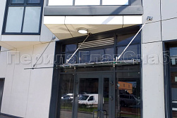 Стеклянные козырьки на вантах в Казани. Готовые проекты ПерилаГлавСнаб - фото 8