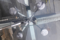 Стеклянные козырьки на спайдерах в Казани. Готовые проекты ПерилаГлавСнаб - фото 8