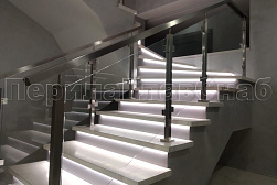 Ограждения из нержавейки со стеклом в Казани. Готовые проекты ПерилаГлавСнаб - фото 1