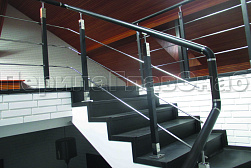 Ограждения из нержавеющей стали с тремя ригелями в Казани. Готовые проекты ПерилаГлавСнаб - фото 19