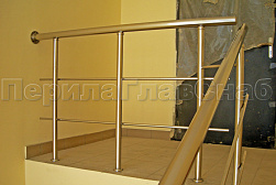 Перила и ограждения из нержавеющей стали с двумя ригелями в Казани. Готовые проекты ПерилаГлавСнаб - фото 8