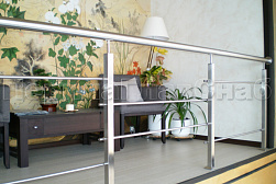 Перила и ограждения из нержавеющей стали с двумя ригелями в Казани. Готовые проекты ПерилаГлавСнаб - фото 4